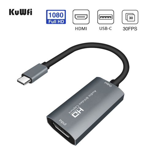 HDMI to USB-C Video Capture Card HD 1080P Type C to HDMI Video Capture Board Game Record Live Streaming Broadcast ► Photo 1/6