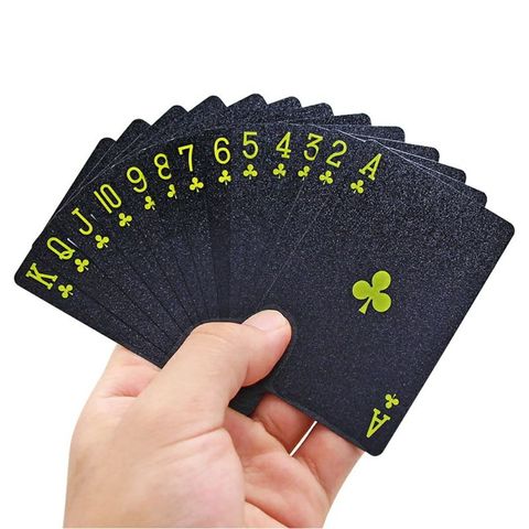 Black PVC Poker Waterproof Plastic Playing Cards Party Board Game Scrub Poker ► Photo 1/6