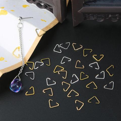 100pcs/20pcs 6x10mm Triangle Clasps Buckle Loops Jump Rings Split Rings Connectors Clasps Hooks for Jewelry Making Accessories ► Photo 1/6