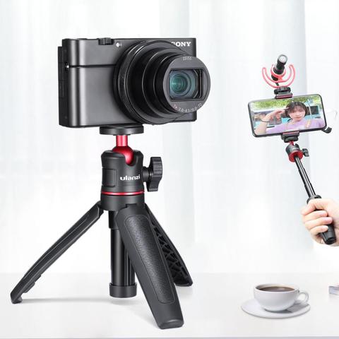 Ulanzi MT-08 Foldable Tripod Mini Portable Tripod Monopod 1/4'' Screw Handle Grip Universal For Smartphone DSLR  Accessories ► Photo 1/6