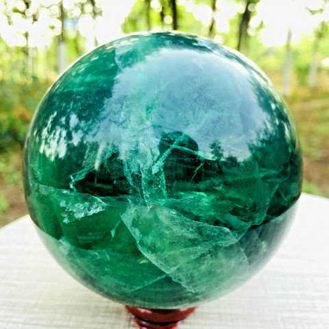 1.2kg Natural Green Fluorite Ball Quartz Crystal Healing gemstone Sphere Reiki ► Photo 1/1