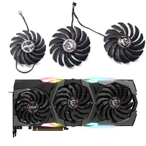 NEW PLD09210B12HH PLD10010B12HH RTX 2080 Graphic Cooler fan for MSI Geforce RTX 2080 2080Ti 2070 Super Gaming X Trio Video Card ► Photo 1/5