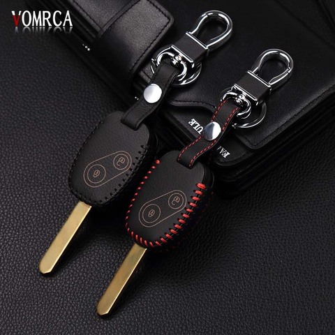 New design Genuine Leather cover wallet key remote case For  for Honda CR-V Civic Fit Freed StepWGN Key Two 2 Buttons ► Photo 1/6