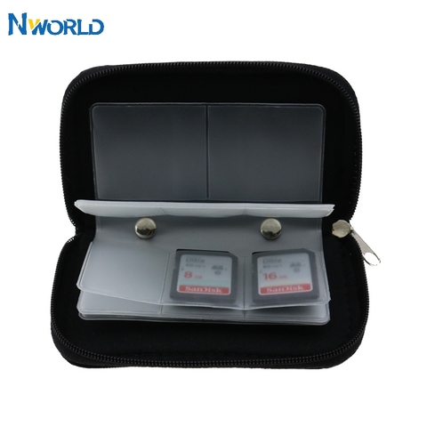 Nworld SD SDHC MMC CF Micro SD Memory Card Storage Carrying Pouch Case For Holder Wallet Memory Card Case Card Sleeves ► Photo 1/6