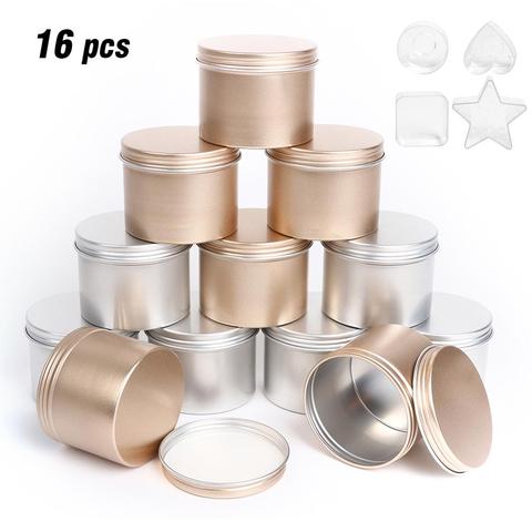 Luxury Candle Jars with Lid Bulk Round Candle Container Tins Empty Storage Box for DIY Salves Skin Care Beauty Samples ► Photo 1/6