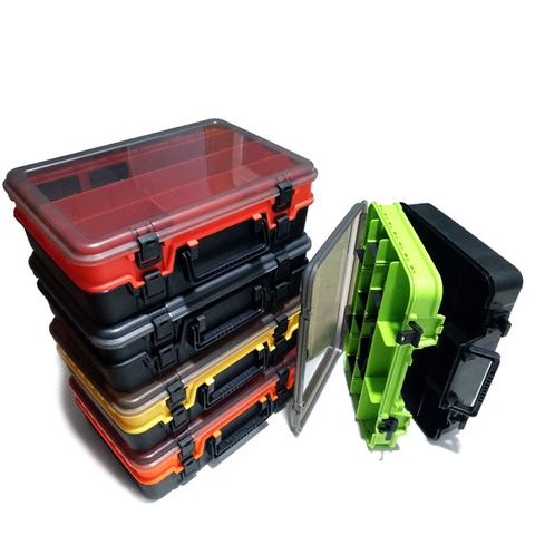 2022 Large-Capacity Double-Layer Fishing Tackle Box Multifunctional Carp Fishing Accessory Storage Box Portable Fishing Bait Box ► Photo 1/6