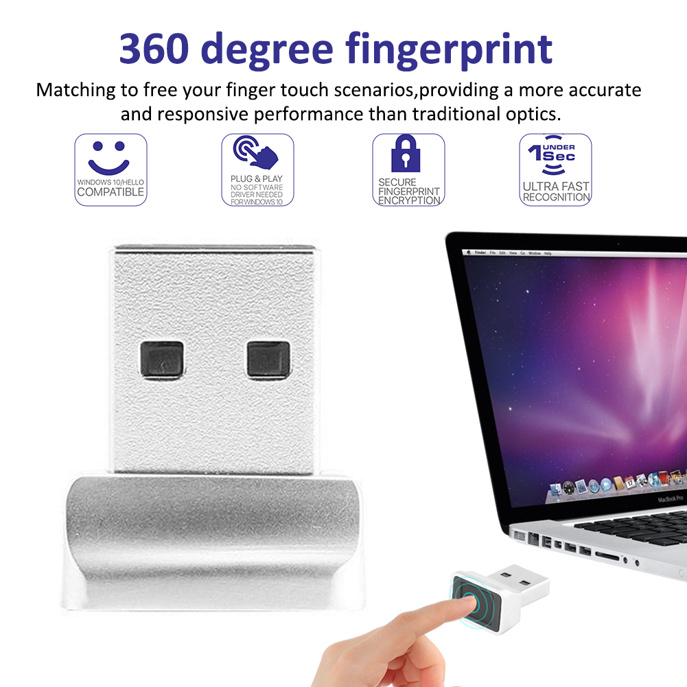 Capacitive Fingerprint Identification Module USB Sensor Scanner Touch Reader 