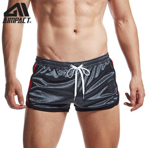 Aimpact Shorts Men Fashion Classic Solid Mesh Men's Shorts Fast Dry Retailer Men's Trunks AMC11 Summer Elastic Waist Mens Shorts ► Photo 1/6