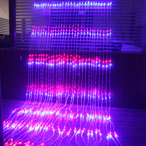 2022 LED String Lights Waterfall Curtain Icicle Garland Lamps Fairy Light for Wedding Birthday Party Garden Decoration ► Photo 1/6