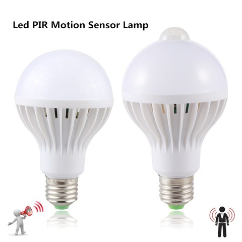 E27 LED PIR Motion Sensor Lamp 3W/5W/7W/9W/12W Super Brightness PIR Infrared Human Body Induction Lamp Bulb Hot Sale ► Photo 1/6