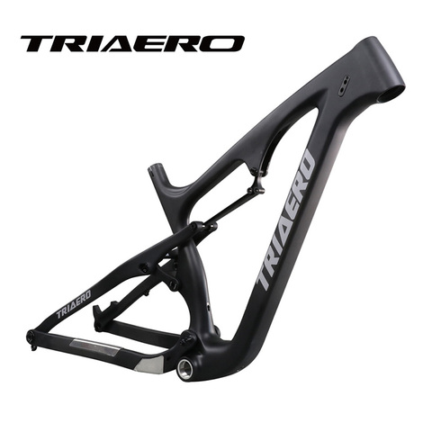 26er Full Suspension Carbon Fat Bike Frame 4.8 Tires 197mm Rear Space 120mm Travel Size 16 18 20 SN04 ► Photo 1/6