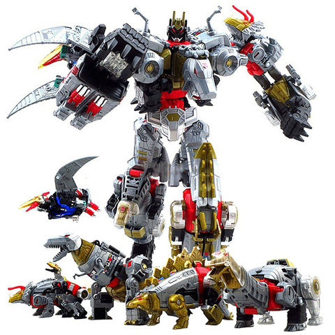 BMB BPF G1 Transformation Action Figure Dinoking Volcanicus Grimlock Slag Sludge Snarl Swoop Slash Dinobot 5IN1 Robot Toy ► Photo 1/6