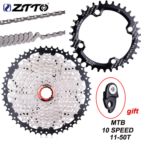 ZTTO 10 Speed 11-50T Cassette Mountain Bike 10s 20s 30s Freewheel Cycling K7 sprocket For Parts XT SLX XO X0 X9 X7 Bicycle Parts ► Photo 1/6
