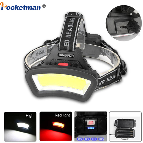 Powerful Led Headlamp 8000LM Head lamp USB Rechargeable COB Headlight Waterproof Fishing Light by 18650 Battery ► Photo 1/6