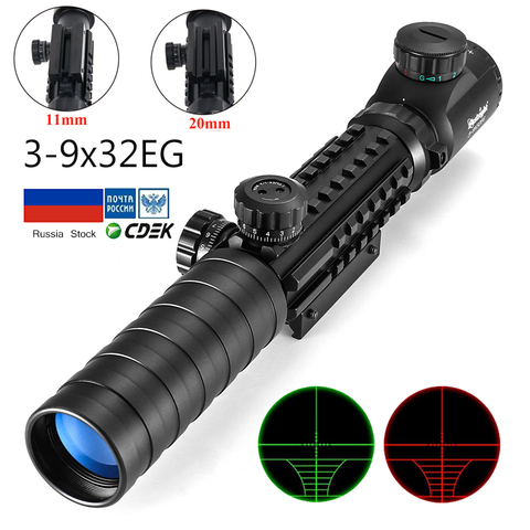 3-9x32 EG Hunting Scope Red /Green Dot Illuminated Sight Tactical Sniper Scopes w/22mm For Air Gun ► Photo 1/6