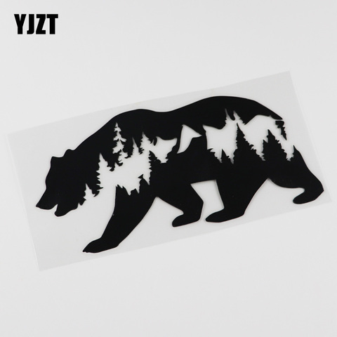 YJZT 17.3CMX8.6CM Cartoon Bear Wildlife Camper Car Truck  Decal  Vinyl Car Sticker 13C-0080 ► Photo 1/6