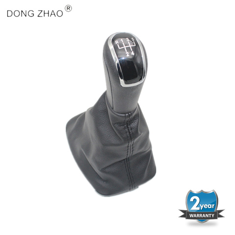 For Skoda Fabia MK1 1999 2000 2001 2002 2003 2004 2005 2006 2007 2008 Car-Styling 5 Speed Gear Stick Shift Knob Leather Boot ► Photo 1/6