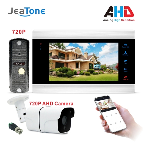 JeaTone New WiFi Smart JeaTone Video Door Phone Intercom System Doorbell 720P AHD Call Panel+7 inch HD Monitor +720P AHD Camera ► Photo 1/6