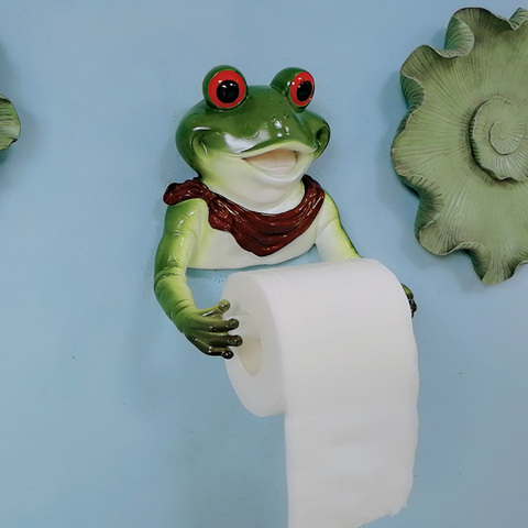 Resin Animal Toilet Paper Stand Resin Dog Dinosaur Elephant Frog  Paper Towel Holder  Paper Cover Box  Kitchen Paper Holder ► Photo 1/6