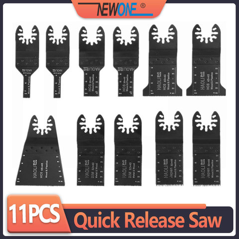 Newone 11pcs Wood Metal Plastic Oscillating Multi Tool Quick Release Saw Blades fit for Dewalt Fein Multimaster Bosch Dremel ► Photo 1/6