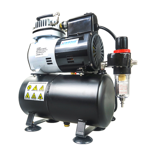 Professional Airbrush Compressor Oil-less Quiet High-pressure Pump Tattoo Manicure Spraying Air Compressor Tank ► Photo 1/3