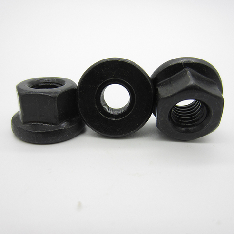 5pcs M8 M10 M12 M14 M16 M18 M20 M22 M24  DIN 6331 8.8 Grade Black 45# Steel  Flange Nut  Hexagon collar nuts with a height ► Photo 1/1