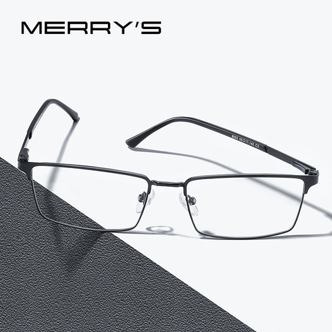 MERRYS DESIGN Men Luxury Titanium Alloy Optics Glasses Male Ultralight Eye Myopia Hyperopia Prescription Eyeglasses S2063 ► Photo 1/6