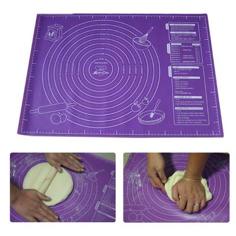 45x60cm Non-Stick Silicone Pad Baking Sheet Cupcake Dessert Soap Rolling Kneading Mat Baking Mat with Scale Pastry Fondant Mat ► Photo 1/6