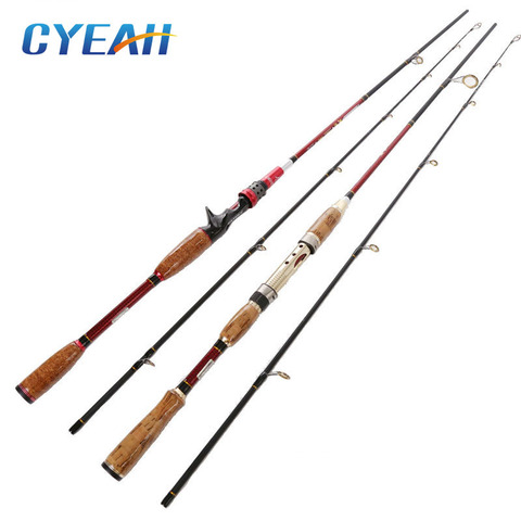 CYEAH Lure Rod 1.8M Adjustable To 2.1M 2 Section M Power Casting Spining Lure Rod  Carbon Travel Fishing Pole ► Photo 1/6
