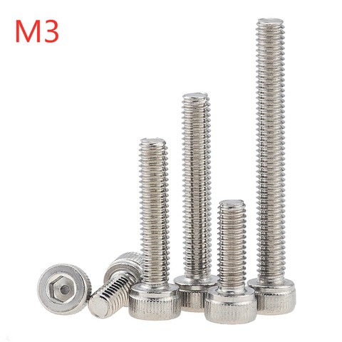 10PCS M3x5-50 6 8 10 20 30 40 Hexagon Hex Socket Cap Head Screw Stainless Steel Allen Bolt DIN912 Hex Screw M3*5  M3*16  M3*35 ► Photo 1/6