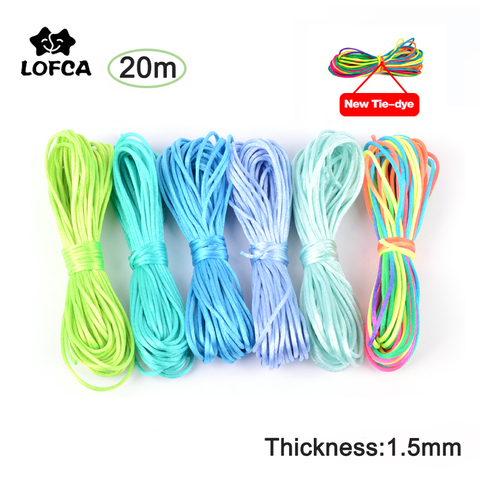 20m/lot DIY Nylon Cords 1.5mm Pacifier Clip Chain For Teething Necklace Make Rope Silicone Beads Handmade Satin Jewelry thread ► Photo 1/6
