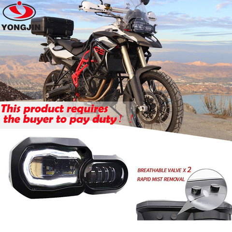 High/Low beam led headlight with Angel Eye DRL Assembly Kit and Replacement Headlight For BMW F650GS/F700GS/F800GS F800 GSA ► Photo 1/6