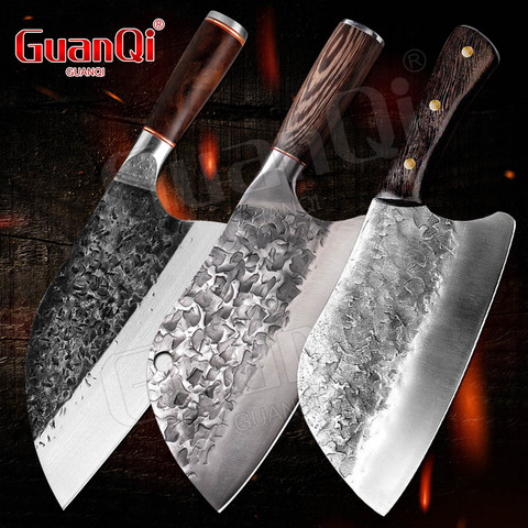 Handmade Forged Cleaver High-carbon Bone Chopper Traditional Butcher Slicing Knife Stainless Steel Butcher Knife Forged Cleaver ► Photo 1/6