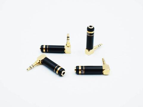 L-shape 3.5mm Audio/2.5mm Balanced 25ohm/50ohm/75ohm/100ohm Impedance Adapter Plug for HiFi Player/Earphone ► Photo 1/4