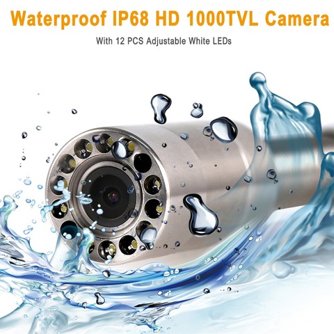 The camera of Pipe Inspection Video Camera, Drain Sewer Pipeline Industrial Endoscope Deep Down Hole Underwater Underground Lens ► Photo 1/6