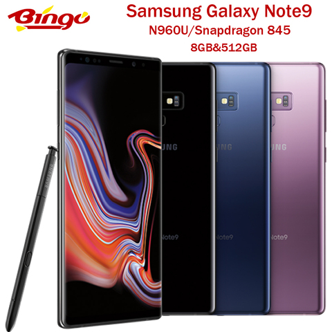 Samsung Galaxy Note9 Note 9 N960U1 512GB Original Unlocked Mobile Phone Snapdragon 845 Octa Core 6.4