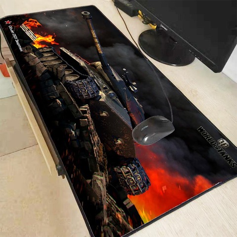 XGZ  Large Anti-slip World of Tanks Mouse Pad Gamer Gaming Mousepad Keyborad Mouse Mat Locking Edge Padmouse for CSGO DOTA  WOT ► Photo 1/6