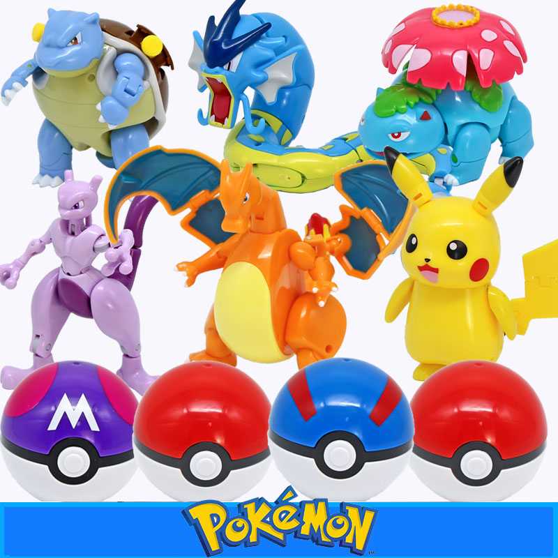 Pokeball Ball for Pokemon Transformation Toy Kids Action Figure Deformation Toys