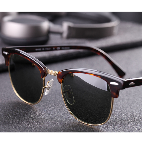 Real Glass lens UV400 men women Sunglasses 3016 retro driving Sun glasses Luxury desig Brand Rivet Design Goggles Elegant Female ► Photo 1/5