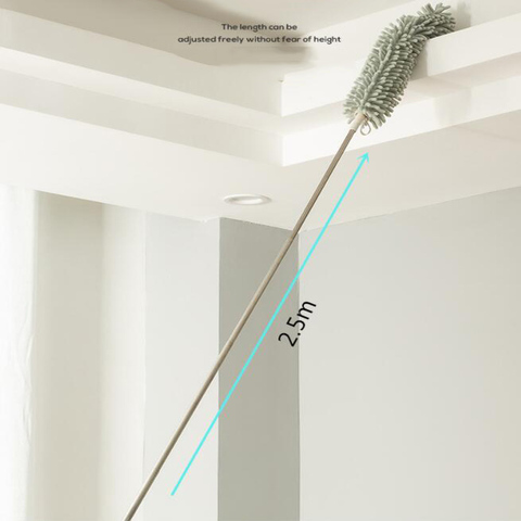 Telescopic Lengthen Duster Microfiber Chenille Home Cleaning Stainless Dust Removal Steel Dust Brush Ceiling Clean Multifunction ► Photo 1/6