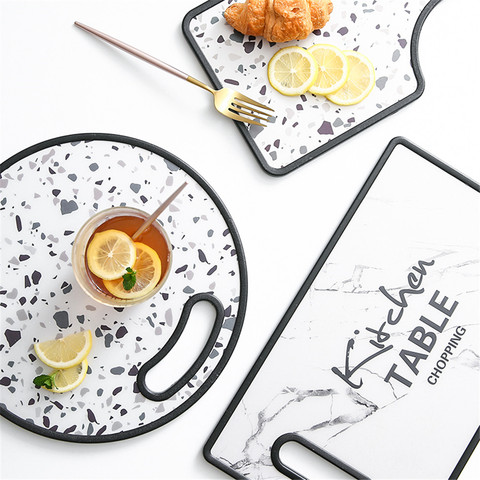 Antibacterial Chopping Board Marble Texture PP Wood Double Sides Cutting Board With Handle Heat Resistant Non-slip Kitchen Tools ► Photo 1/6