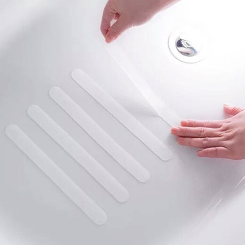 1/6/12pcs Stair Steps Anti-slip Rubber Bathroom Bathtub Transparent Non-slip Stickers With Bathroom Shower Anti-slip Strip ► Photo 1/6