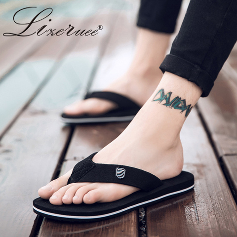 2022 New Arrival Summer Men Flip Flops High Quality Beach Sandals Anti-slip Zapatos Hombre Casual Shoes Wholesale A10 ► Photo 1/6