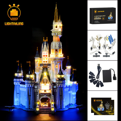 LIGHTAILING LED Light Kit For Creative Series Cinderella Princess Castle Model Lighting Set Compatible With 71040 16008 ► Photo 1/6