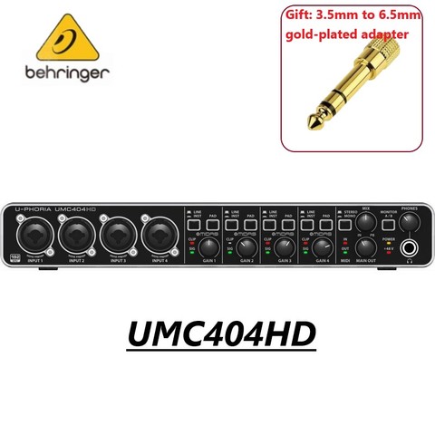 BEHRINGER UMC202HD/UMC204HD/UMC404HD Microphone Amplifier live recording External sound card USB Audio interface ► Photo 1/6