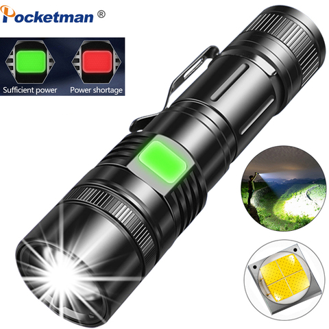 Ultra Powerful 8000Lums Tactical LED Flashlight USB Rechargeable Super Bright XHP70 Best Camping, fishing Light 18650 Zoom Torch ► Photo 1/6