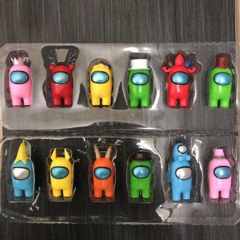 Buy Online 6 12pcs 7 9cm Mini Anime Game Among Us Figure Model Doll Keychain Action Figurine Toy For Children Kids Birthday Christmas Gifts Alitools