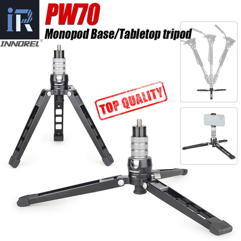 PW70 Mini Tripod Monopod Stand Base for DSLR Camera Gopro Cellphone Mount Metal Flexible Desktop Tabletop Tripode with Ball Head ► Photo 1/6