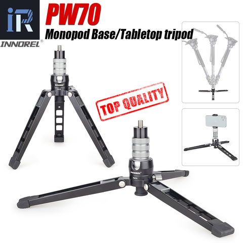 PW70 Mini Tripod Monopod Stand Base for DSLR Camera Gopro Cellphone Mount Metal Flexible Desktop Tabletop Tripode with Ball Head ► Photo 1/6