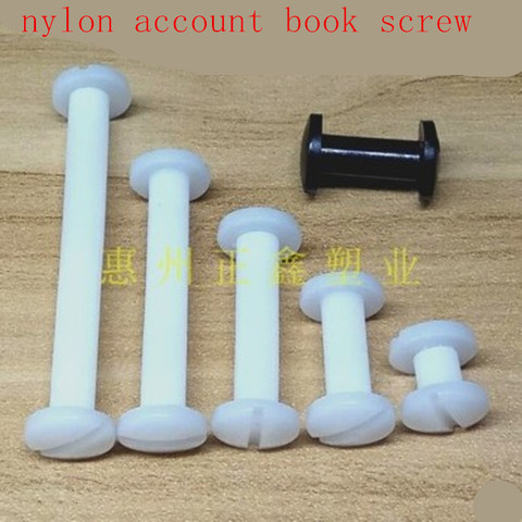 20pcs m5*6/8/10/12/15/20/25/30 white or black nylon Sex bolt chicago screw book binding post screws ► Photo 1/1